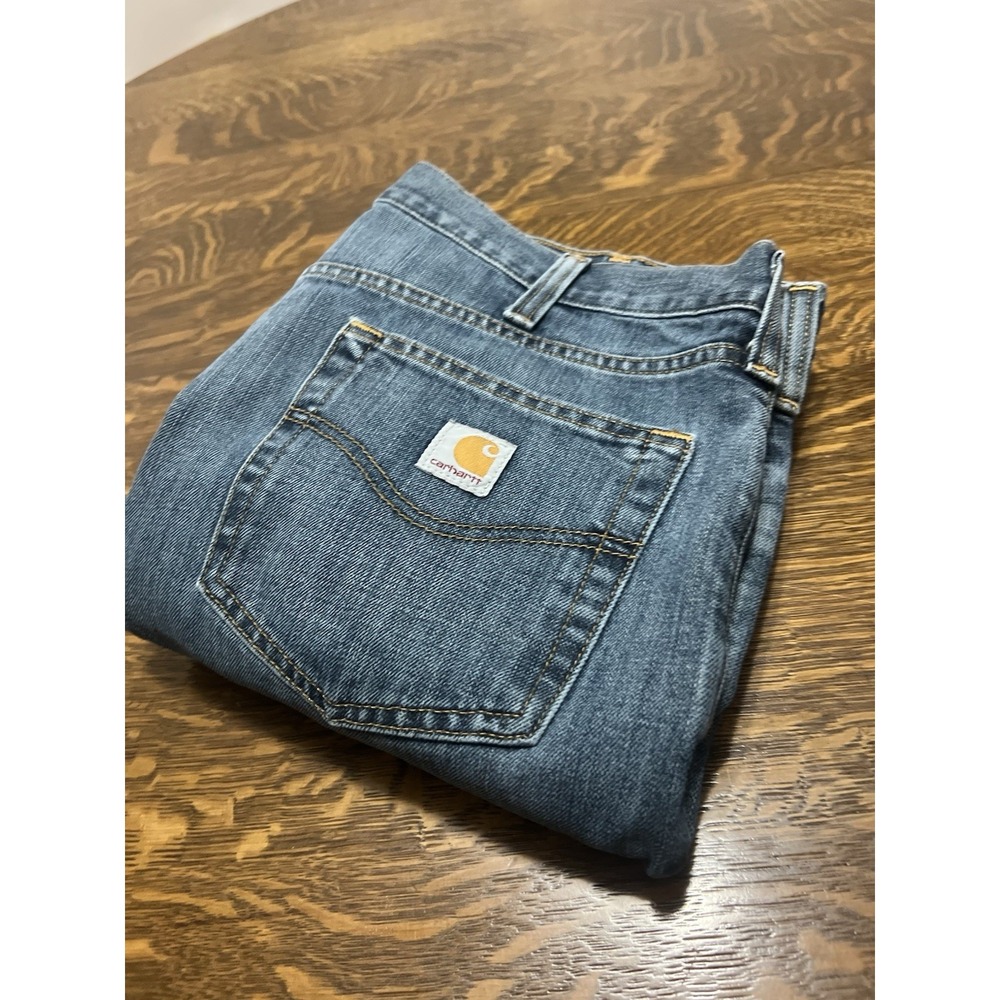 Carhartt Holter Jeans Mens 38x32 Relaxed Fit Workwear Denim 101483 Blue